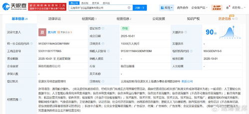 云南低空飛行運營服務公司成立 注冊資本1.5億，聚焦信息技術咨詢服務